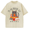 Indoor Cat Vintage Washed T-shirt