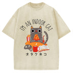 Indoor Cat Vintage Washed T-shirt