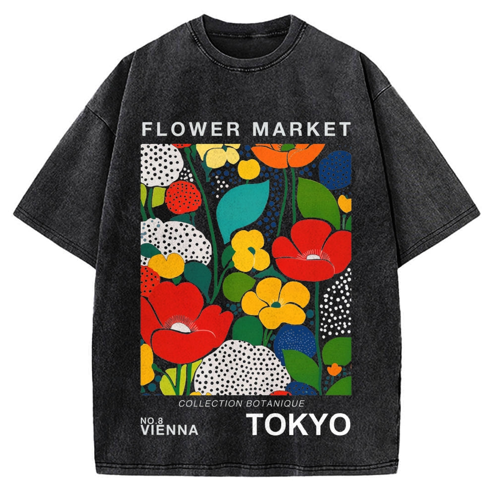 Tokyo Flower Market Vintage Washed T-shirt