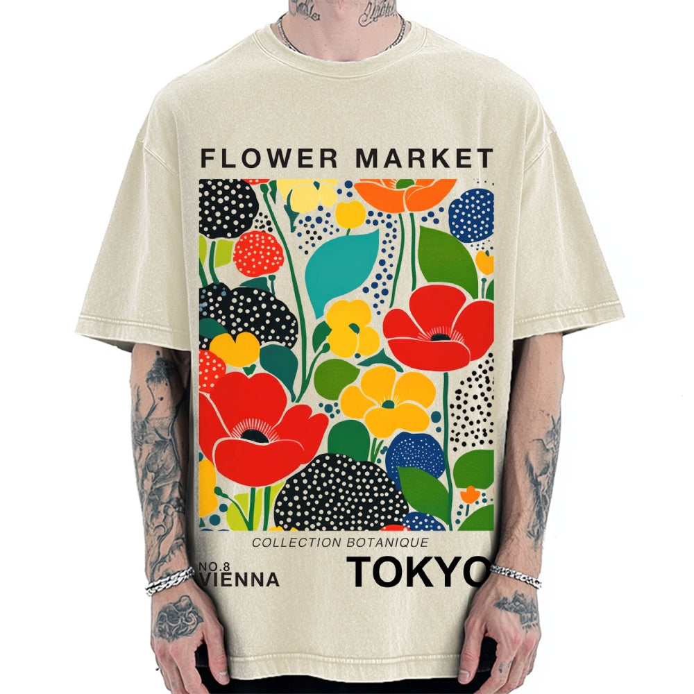 Tokyo Flower Market Vintage Washed T-shirt