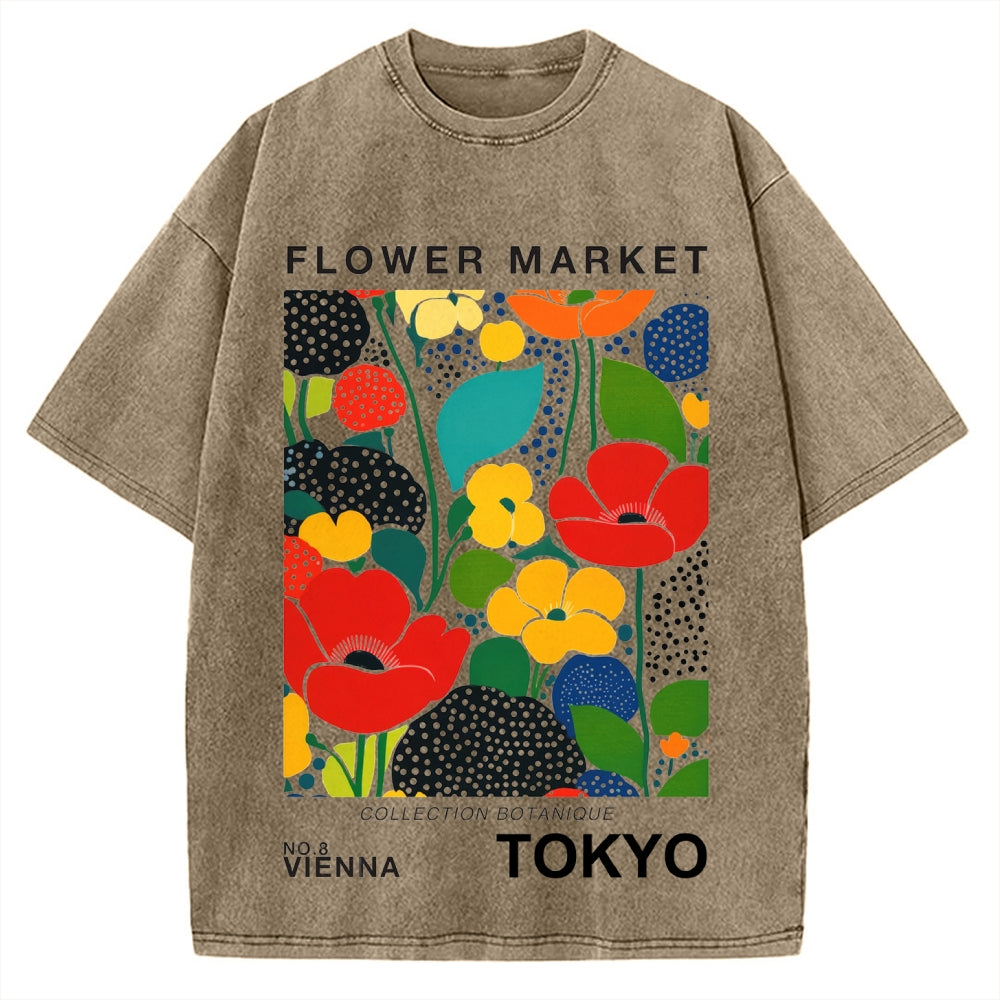 Tokyo Flower Market Vintage Washed T-shirt