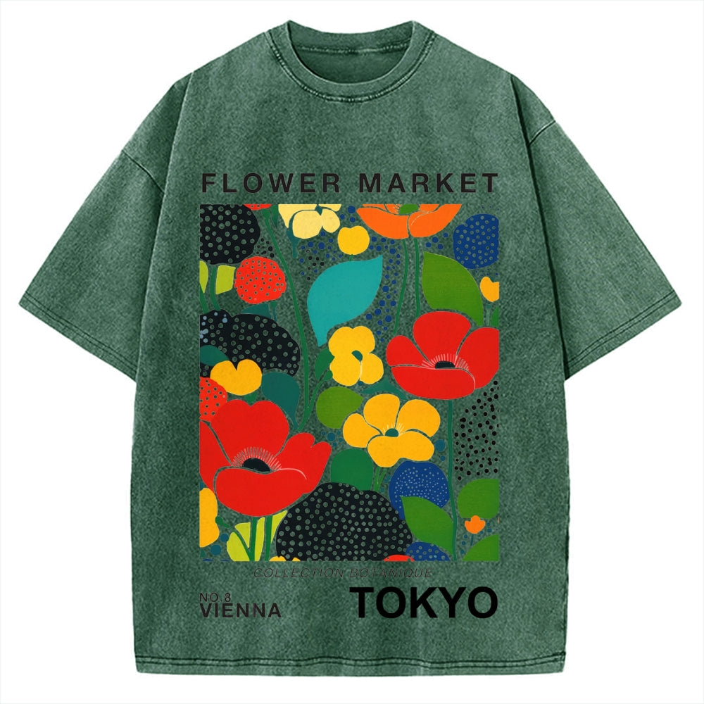 Tokyo Flower Market Vintage Washed T-shirt