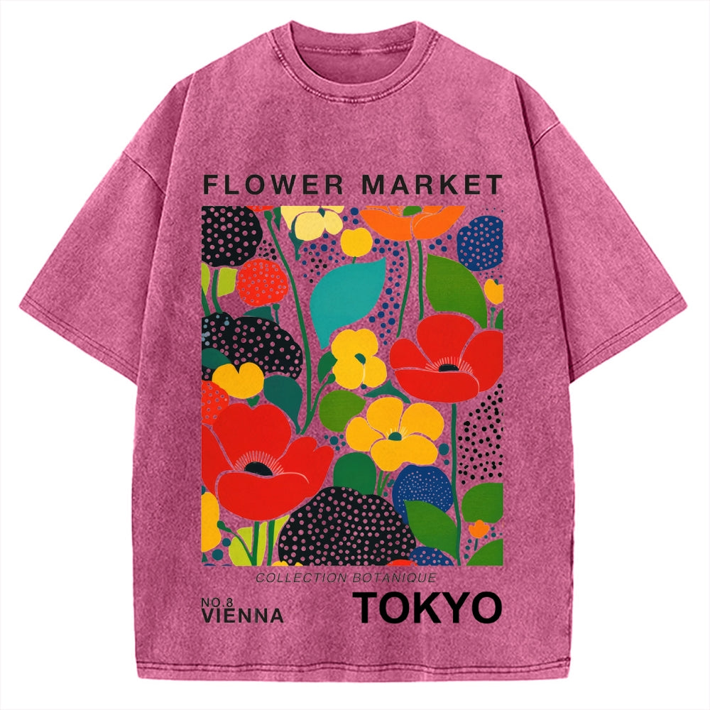 Tokyo Flower Market Vintage Washed T-shirt