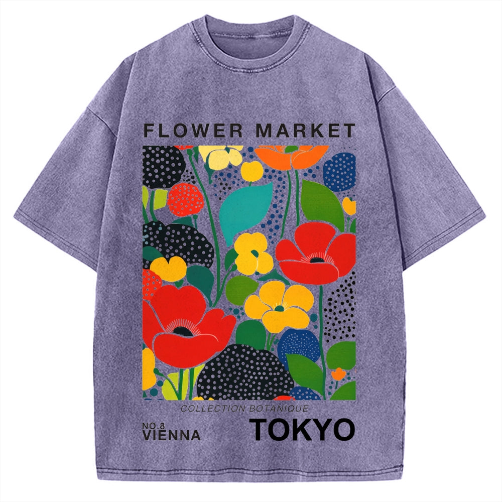Tokyo Flower Market Vintage Washed T-shirt