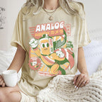 Unisex Super Analog Hero Printed Washed Tee