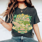 Unisex Surfing Monkey Printed Washed Tee