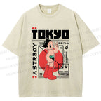 Unisex Japanese Tokyo Astro Boy Printed Washed Tee