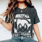 Unisex Japanese Astro Boy Printed Washed Tee
