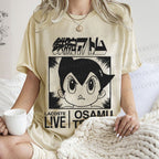 Unisex Japanese Astro Boy Printed Washed Tee