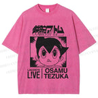 Unisex Japanese Astro Boy Printed Washed Tee