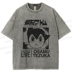 Unisex Japanese Astro Boy Printed Washed Tee