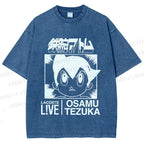 Unisex Japanese Astro Boy Printed Washed Tee