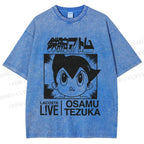 Unisex Japanese Astro Boy Printed Washed Tee