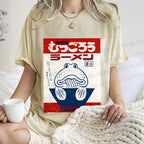 Unisex Vintage Japanese Silly Fish Printed Washed Tee