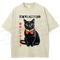 Unisex Tokyo Jazz Club Printed Washed Tee