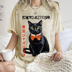 Unisex Tokyo Jazz Club Printed Washed Tee