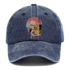 Katana Cat Tattoo Washed Cap