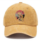 Katana Cat Tattoo Washed Cap