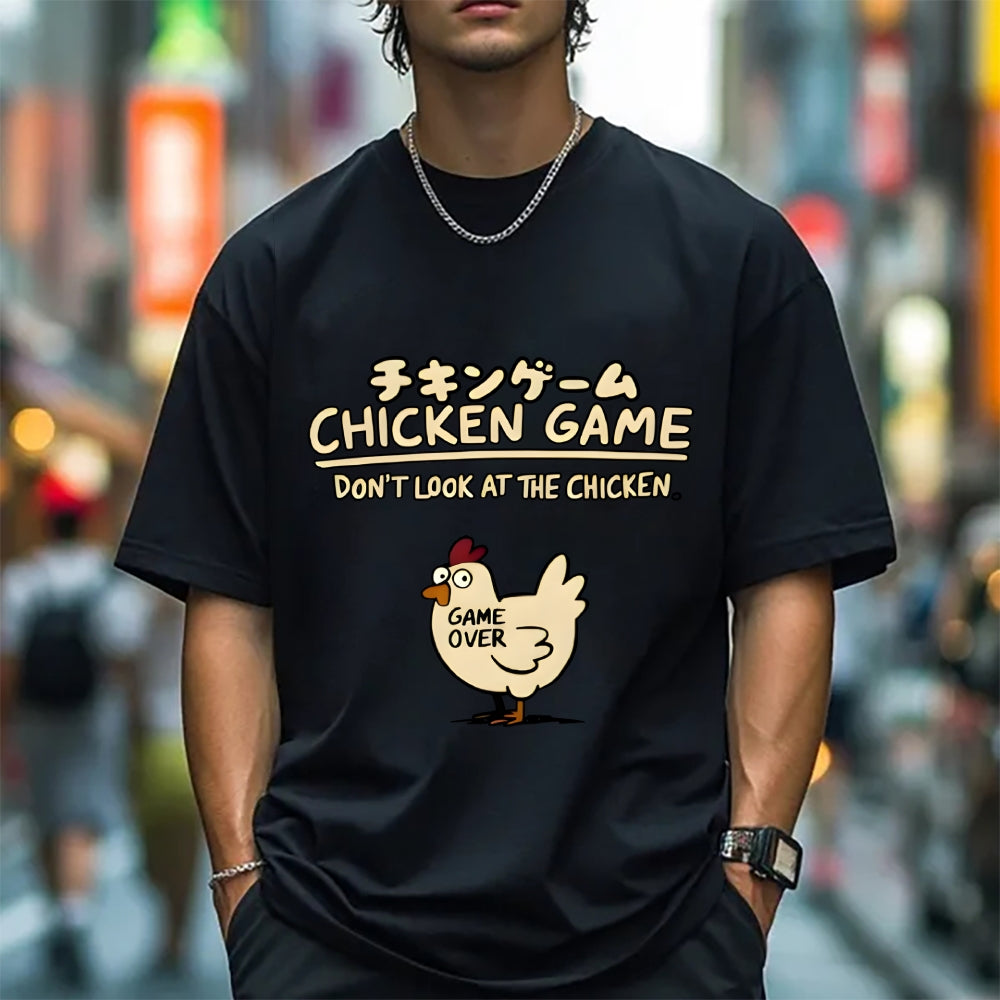 Chicken Game Cotton casual T-shirt