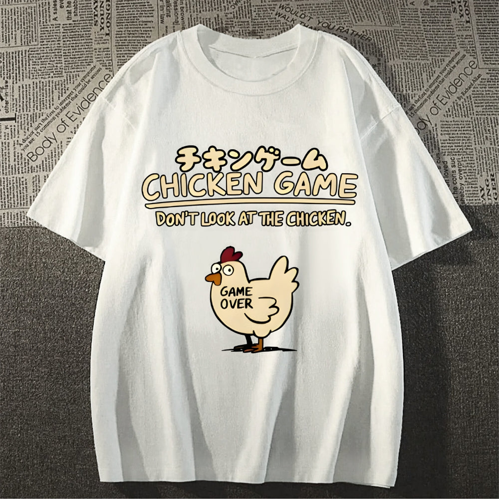 Chicken Game Cotton casual T-shirt