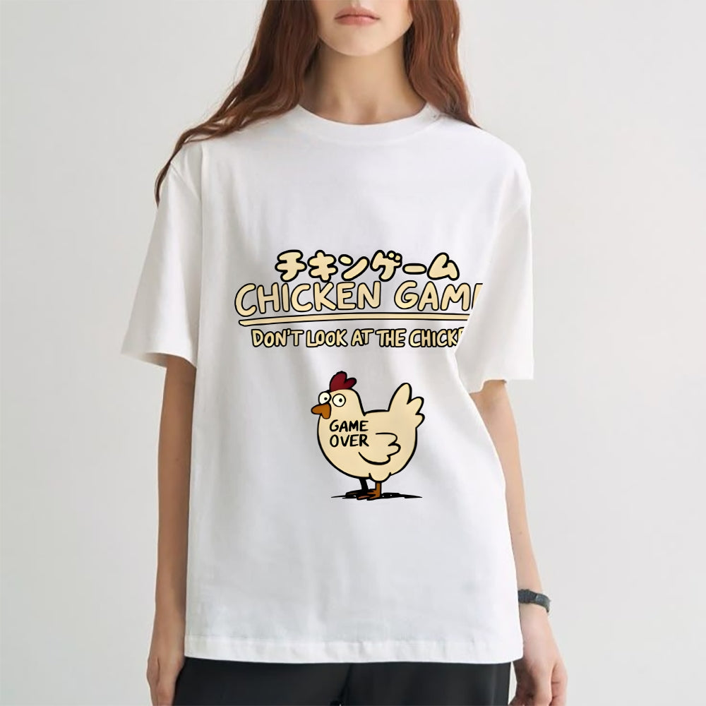 Chicken Game Cotton casual T-shirt