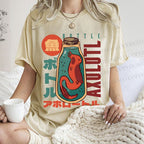 Unisex Bottle Fish Printed Washed Tee