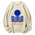 Unisex Ibiza Sea Wave Printed Sweatshirt