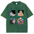 Unisex Silly Comic Printed Washed Tee