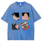 Unisex Silly Comic Printed Washed Tee