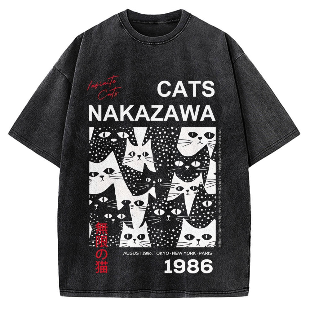 Infinite Cats Vintage Washed T-shirt