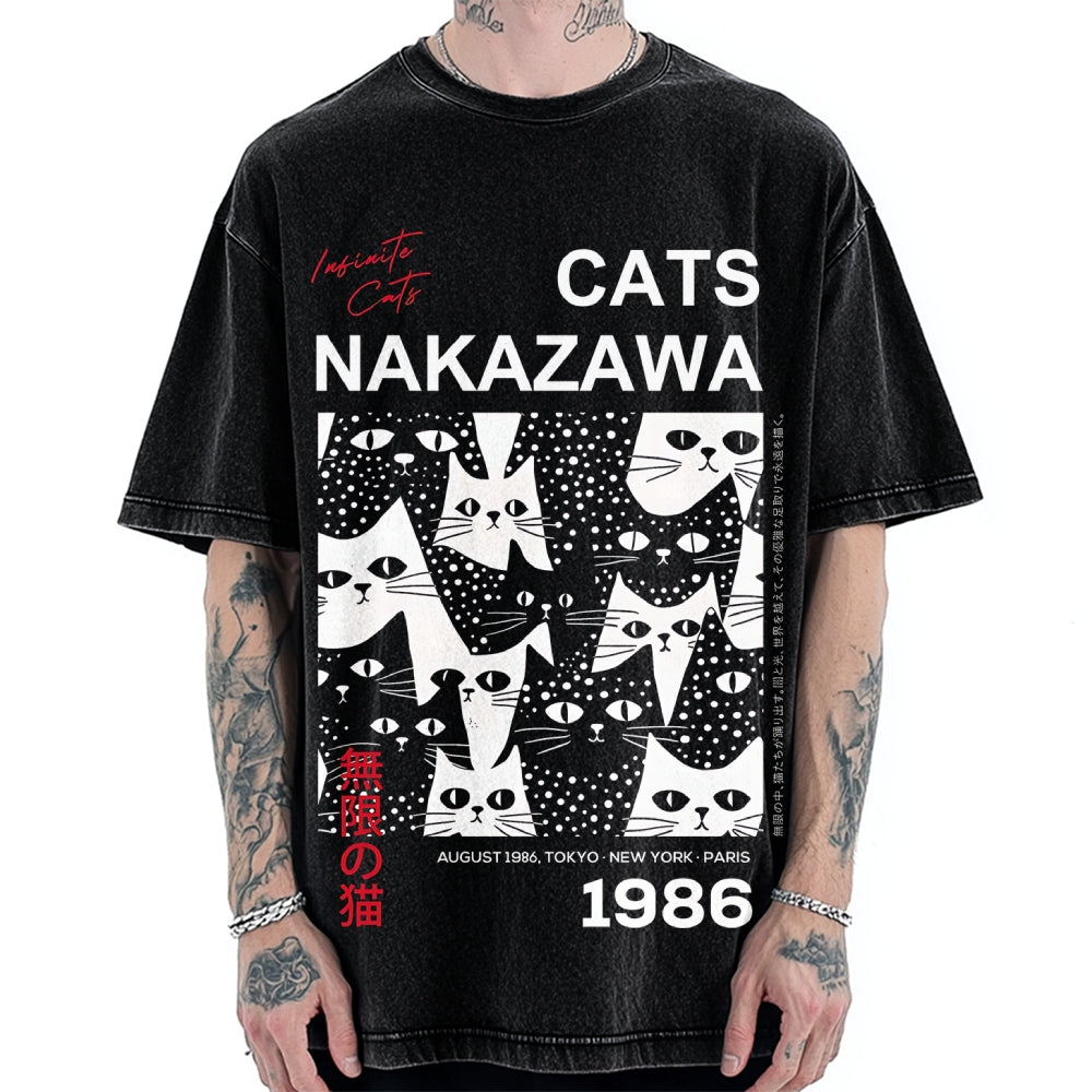 Infinite Cats Vintage Washed T-shirt