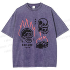 Unisex Failure Printed Washed Tee