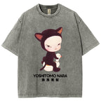Yoshitomo Nara Vintage Wash Japanese Design T-Shirt