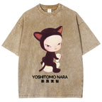 Yoshitomo Nara Vintage Wash Japanese Design T-Shirt