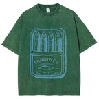 Sardine fish Vintage Washed T-shirt
