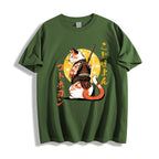 Japanese Cat Samurai Men's Classic Cotton T-Shirt