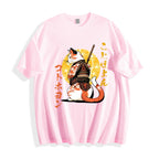 Japanese Cat Samurai Men's Classic Cotton T-Shirt