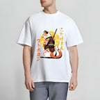 Japanese Cat Samurai Men's Classic Cotton T-Shirt