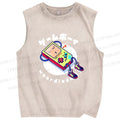 Unisex Game Printed Washed Tank Top