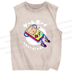 Unisex Game Printed Washed Tank Top