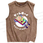 Unisex Game Printed Washed Tank Top