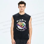 Unisex Game Printed Washed Tank Top