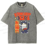 Unisex Koinobori Printed Washed Tee