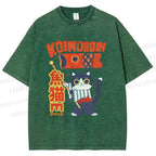 Unisex Koinobori Printed Washed Tee