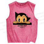 Unisex Astro Boy Printed Washed Tank Top