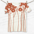 Unisex Vintage Flowers Printed Classic T-shirt