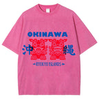 Okinawa Mascot Vintage Washed T-shirt