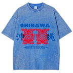 Okinawa Mascot Vintage Washed T-shirt