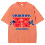 Okinawa Mascot Vintage Washed T-shirt