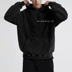 Frog Ramen Vintage Washed Cotton Back Art Hoodie